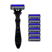 3-Layer Men's Safety Razor Set, Stainless Steel Blades And Plastic Handle, Washable, Portable Disposable Travel Safety Razor - Multicolor - View 15