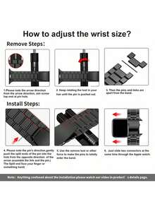 1个男女通用苹果智能手表，配钢表带，兼容40毫米Ultra2、49毫米、44毫米、45毫米、46毫米、41毫米、42毫米、38毫米型号，兼容SE、11、10、9、8、7、6、5、4、3、2、1系列，配件 - 玫瑰金 - 查看 5