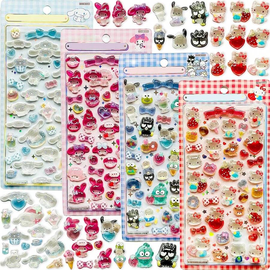1 miếng dán 3D hoạt hình dễ thương, độ bám dính cao, dễ bóc, thích hợp làm quà tặng khen thưởng cho trẻ em trong lớp học. - Hình dán 3D 13 - Xem 1
