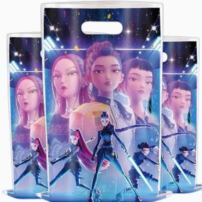 20 piezas Bolsas de regalo para fiesta K-Pop - Bolsas de caramelos de fiesta K-Pop, Bolsas de regalo de membrana de perlas K-Pop, Bolsas de regalo de fiesta de cumpleaños lindas y duraderas para fans de K-Pop (estilos aleatorios)