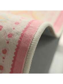 Korean Ins-Style Living Room Carpet, Pink Bow Bedroom Decor Rug, Asymmetrical Shape Dressing Table Carpet, Cute Minimalist Bathroom Balcony Washable Mat, Fluffy Closet Rug - A-744-f - View 7
