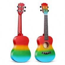 Ukulele de 23 pulgadas para principiantes, incluye ukulele y estuche de transporte - Multicolor - Ver 6
