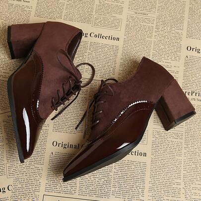 1 par de zapatos de tacón alto para mujer, adecuados para negocios casuales, fiestas, estilo preppy y elegante, apropiados para la oficina, bodas, fiestas y uso en exteriores en todas las estaciones