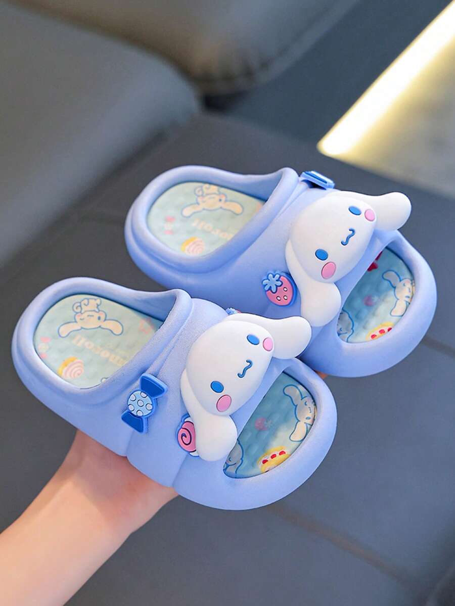 SANRIO 1双儿童卡通可爱防滑室内拖鞋，夏季浴室淋浴拖鞋（女童款）