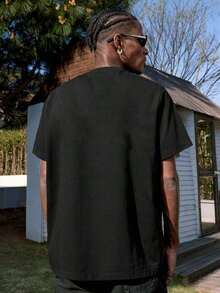 Men'S Quick-Dry Breathable T-Shirt - Lightweight Everyday Shirt With Bold Spider Graphic, Crew Neck Short Sleeve Tee For Gym, Halloween, Casual Outfits - All-Season Comfort Fit Casual Attire, Spider T Shirt, Summer Clothing, Comfortable Fit Shirt, Gym Wear, Geometric Print, Durable Construction, Printed Top, Streetwear Lovers,Nightmare Before Christmas,Christmas,Halloween Costumes,Funny T Shirts,Summer Outfits,Thanksgiving Day,Men Graphic Tees,Streetwear Men - 黑色 - 查看 2