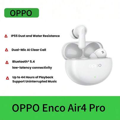  OPPO Enco Air4 Pro 真无线降噪耳机，全新蓝牙 5.4，双连接轻松切换