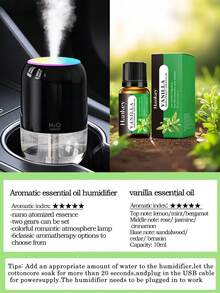 180ml Color Humidifier, Bedroom Mute Spray Humidifier, With Color Night Light Function, Fragrance Diffuser Can Be Used With Essential Oil. Suitable For Indoor Decoration And Car Decoration, An Excellent Gift To Give Her. - Multicolor - View 18