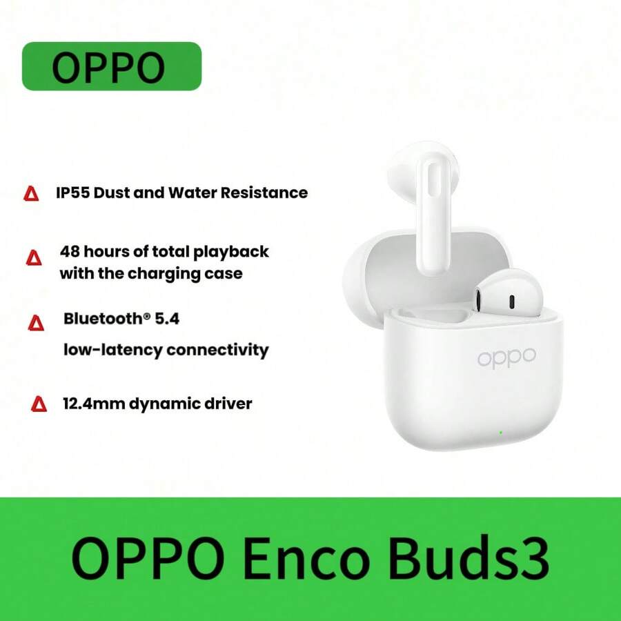 OPPO Enco Buds3 真无线耳机，轻盈舒适，快速充电 - 查看 1