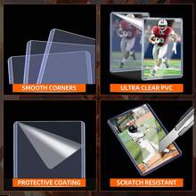 LOVFEN 1000 3x4 Top Loaders & 1000 Penny Sleeves Set Hard Soft Card Protector For Sports Trading Cards - 1000 Toploaders + 1000 Penny Sleeves - View 3