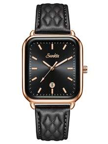 LIGE Women's Fashion Luxury Quartz Watch Water-Resistant For Daily Wear Date Display Luminous Dial Casual Watch - Black - View 15