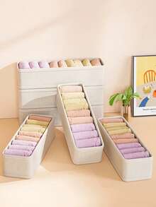 9件/6件/4件/1件装可折叠布艺抽屉收纳盒 - 多功能收纳盒 - 无纺布袜子、内衣、领带、围巾整理盒 - 节省空间的衣柜收纳盒、抽屉整理盒、厨房抽屉收纳盒、内衣袜子收纳盒、衣柜裤子分隔架、牛仔裤分隔架、胸罩折叠层、橱柜衣柜整理架 - 彩色 - 查看 12