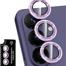 Alloy Glitter Rhinestone 1pc Galaxy S26 Ultra/S26 Plus/S26 Camera Lens Protector, Single Metal Ring Tempered Glass Lens Cover, [Strong Adhesion] Anti-Scratch Ultra-Thin High-Definition Transparent Lens Cover, 1pc, CD Pattern, Glitter, Rhinestone, Multiple Styles & Colors Mother's Day Gift Anniversary Gift - Multicolor - View 16