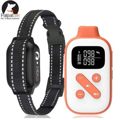 PaiPaitek 3300ft Remote Dog Vibrating Collar,No Shock Dog Training Collar For 5-120 Lbs All Breeds,IPX7 Waterproof Dog Anti Bark Collar