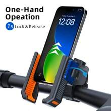 Upgraded Bike Phone Mount, Quick Release, 360° Rotation, Durable Plastic, For 22-45mm Handlebars And 4.5"-7.0" Smartphones, Overhead Mounting - Multicolor - View 4