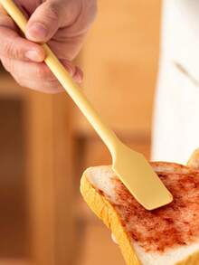 Dual-Head Silicone Jam Spoon - Geometric Pattern, Durable PC And Silicone Material, Ergonomic Handle, Easy To Grip, Ideal For Spreading Jam And Sauce, Kitchen Essential | Geometric Pattern Spoon | Ergonomic Handle - Multicolor - View 3