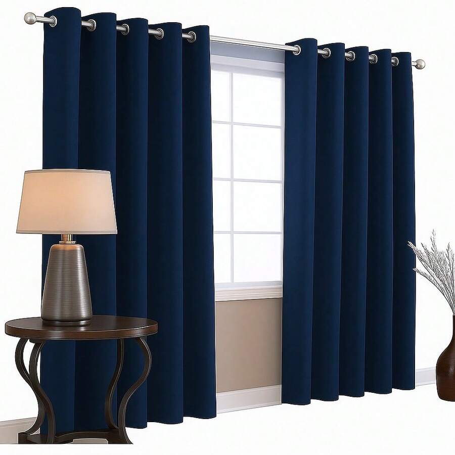 Curtains - Navy Blue - View 1