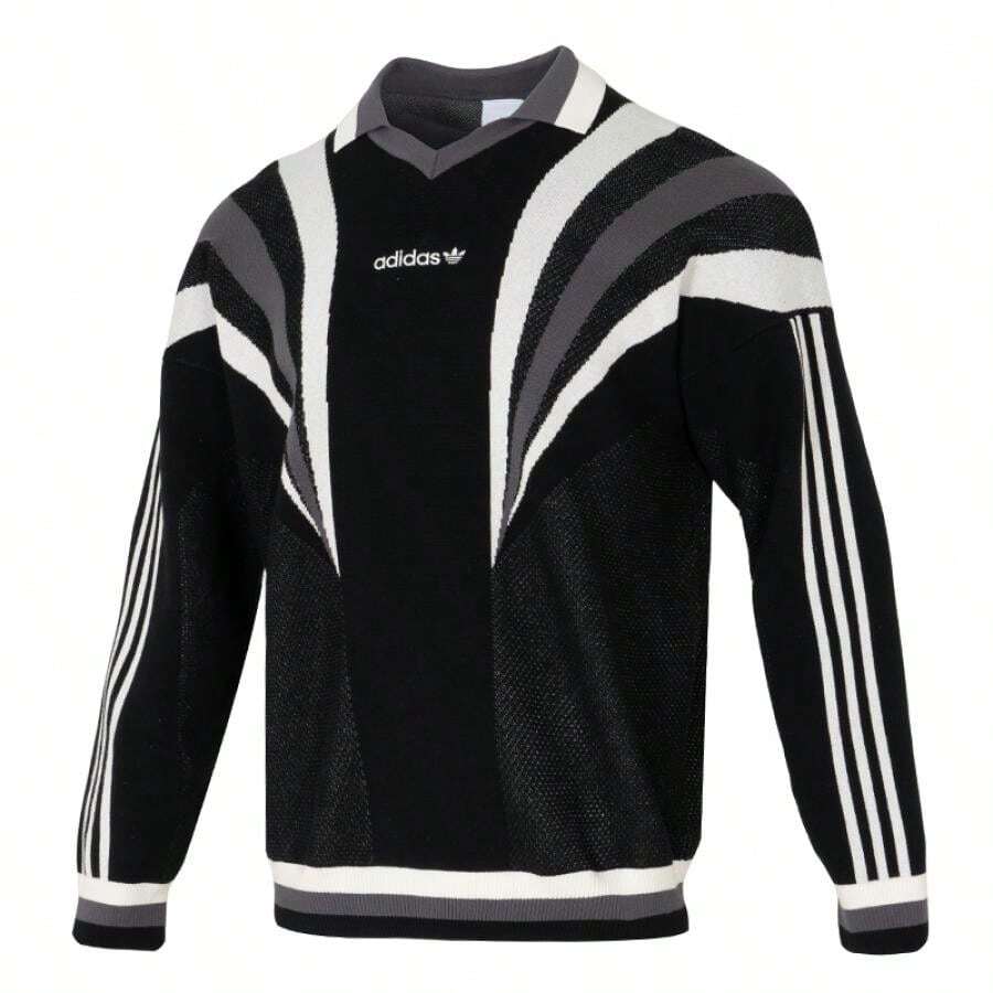 Adidas Men's Sweatshirt/Pullover Sweatshirt M, Comfortable Minimalist Casual Sweatshirt KW2018 - Black - View 1