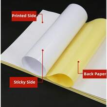 100 Sheets Of Matte A4 Blank Adhesive Label Paper Suitable For Printing Stickers And Adhesive Labels, Ideal For Office And Everyday Use, For Printing Labels And Anime Designs In Various Scenarios - View 7