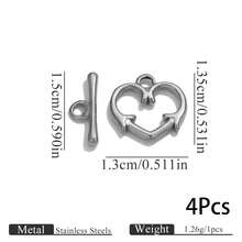 4 Sets Stainless Steel Asymmetric OT Clasp DIY Jewelry Making Connectors, Suitable For Women Jewelry DIY - Silver - View 9