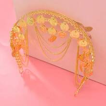 1pc Bohemian Style Coin Zinc Alloy Headband, Suitable For All Seasons - Gold - View 4