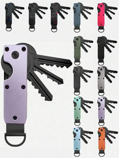1pc Aluminum Key Organizer,Compact Metal Key Storage Box With Screwdriver,Key Organizer, Metal Key Ring Holder,Niche Key Pouches,Travel Essentials, Back-To-School Essentials,Stylish, Lightweight And Portable,Ideal Gift For Men And Women, Cute Keychain,Father's Day Gifts, Birthday Gifts, Anniversary Gifts, Easter Gifts, Party Gifts