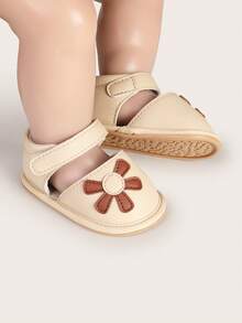 Infant Summer Walking Breathable Sandals 0-1 Year Old Female Infant 3-6-9 Months Old Shoes Soft Sole Anti Slip - Apricot - View 3