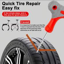 Heavy Duty Tyre Repair Kit - 65pcs All-In-One Universal Puncture Repair Kit For Tubeless Tyre Flats For Car, Truck, RV, SUV, ATV, Motorcycle, Tractor, Trailer - 65PCS - View 5