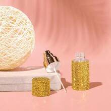 1Pc Sparkly Rhinestone Portable Perfume Atomizer, Luxury Glittery Cylindrical Design, Refillable Travel Spray Bottle For Fragrance, Ideal For Valentine's Day & Daily Use,Container,Bathroom - Multicolor - View 11