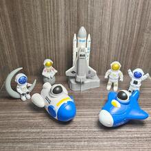 Rocket Spaceship Toy That Can Take Off, Press To Launch Rocket Spaceship Toy Car, Astronaut Figurine, Ideal Gift For Birthday Party - White - View 8