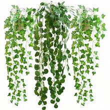 1/2 bó dây lá bạch đàn nhân tạo dài 230cm, vòng hoa chanh tự làm với cây xanh mô phỏng dây leo bạch đàn. - Vàng - Xem 12