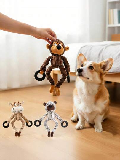 1pc Interactive Dog Chew Toy With Sound For Teeth Cleaning