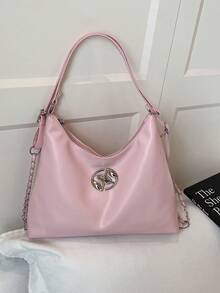 Túi xách cỡ lớn thời trang mới, túi đeo vai phong cách Hàn Quốc thường ngày dành cho nữ, thích hợp đi làm. - Hồng - Xem 12