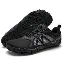 Barefoot Water Shoes For Women Men Wide Toe Quick-Dry Lightweight Mesh Breathable Aqua Shoes For Beach Swim Yoga Exercise Surf Pool Boat - 黑色 - 查看 1