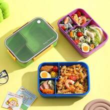 1450ml Adult Bento Lunch Box With Compartments, Leakproof Lunch Container With Utensils, Suitable For Office And School Lunch, Microwave , Back To School - Multicolor - View 5