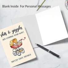1pc Lovely New Baby Congratulations Card Funny Baby Shower New Baby Card - Sets - View 3