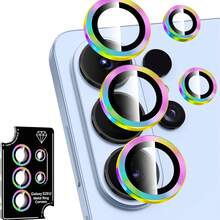 Alloy Glitter Rhinestone 1pc Galaxy S26 Ultra/S26 Plus/S26 Camera Lens Protector, Single Metal Ring Tempered Glass Lens Cover, [Strong Adhesion] Anti-Scratch Ultra-Thin High-Definition Transparent Lens Cover, 1pc, CD Pattern, Glitter, Rhinestone, Multiple Styles & Colors Mother's Day Gift Anniversary Gift - Multicolor - View 22