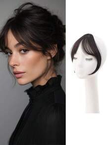 女士假发，自然刘海，逼真的“8”字形空气刘海，无缝轻盈的法国合成假发刘海。 - 彩色 - 查看 14