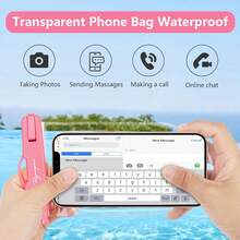 Premium Waterproof Phone Dry Bag – Perfect Protection For Swimming, Kayaking, Boating & Surfing - Black+Pink - View 5