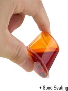 50/100个装 20毫升超值一次性酱料杯带盖，小型塑料罐，适用于酱料、汤、调味品、样品和颜料 - 無色 - 查看 4