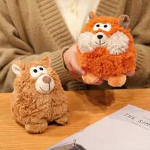 1个桌面玩偶，卡通森林动物造型，可爱狼、狐狸、棕熊图案，学习伙伴，减压玩偶，儿童生日/圣诞节/复活节/母亲节礼物 - 彩色 - 查看 10
