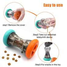 1 Pc Dog Feeder Dumbbell Feeding Educational Toy Durable Pet Training Toy Interactive Ball For Small To Large Dogs Puppies And Cats - Multicolor - View 6