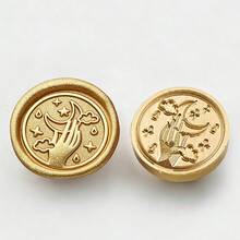 1个复古心形/猫/马/狗/蜜蜂/星星/月亮形铜蜡印章头（无柄），适用于婚礼请柬、信封和礼品包装 - 單件 - 查看 44