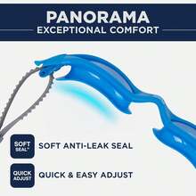 Premium Swimming Goggles Wide View & - Blue/Grey/Tint Blue - View 7
