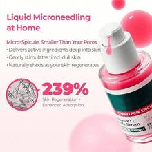 Pink Spicule Serum And Ampoule Set, Face Treatment With Alpha Arbutin & Niacinamide, Pore Refining And Brightening Essence For Glass Skin - Hyaluronic Acid - 查看 5