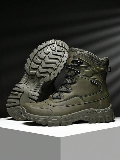 Outdoor Hiking Shoes, Desert Boots, Military Tactical Boots, Safety Work Boots, Delta Force Camping Shoes, Lightweight Durable Military Combat Boots, Comfortable High-Top Shoes, Fashionable Mountaineering Shoes