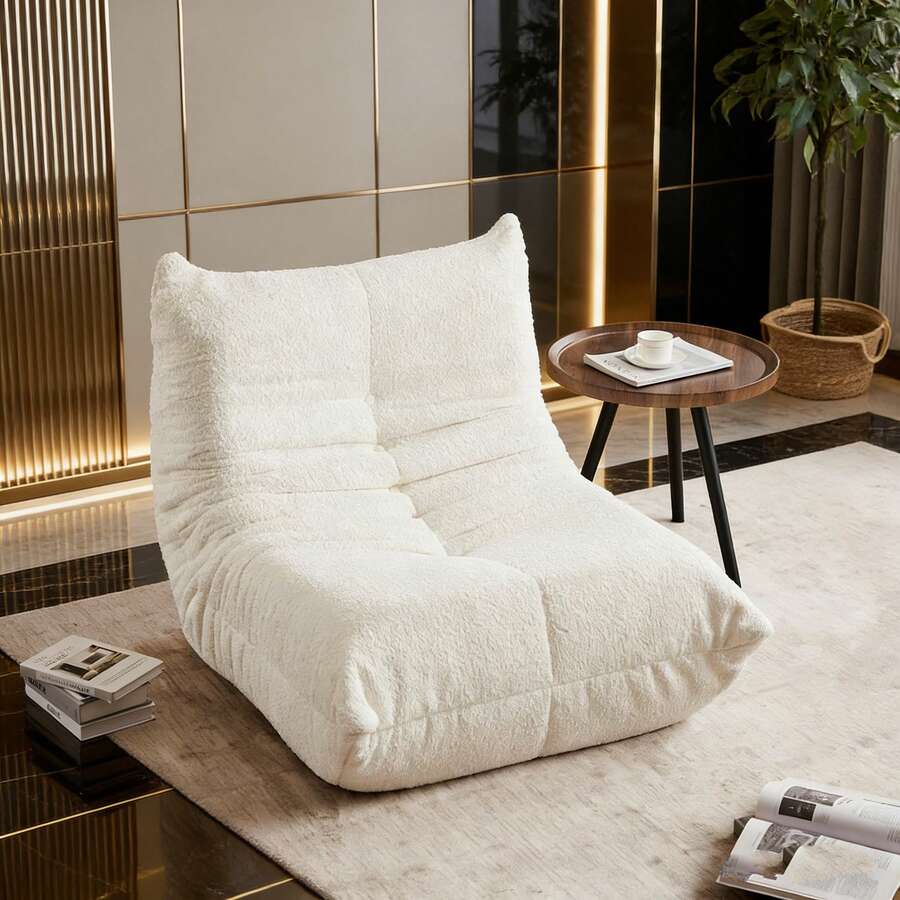 Living Room Chairs - Beige + Chenille + 1 Seat - View 1