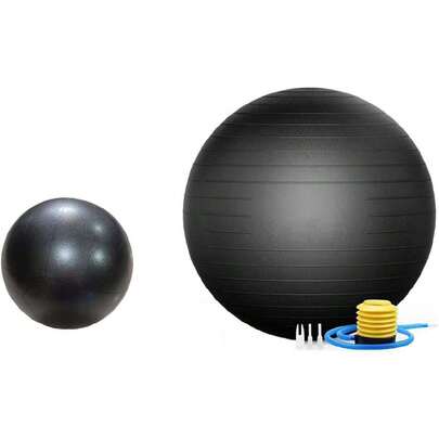 2pcs Pelota Pilates Incluye Pelota Yoga Grande de 65cm y Pilates Mini Ball de 25cm,Pelota para Embarazadas Antideslizante y Antichoque,Pelotas para Ejercicio chica Antipinchazos para Deportes,Fitness,41957718
