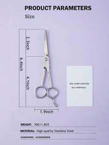 6.5 Inch Right-Handed Haircutting Scissors, Household Hair Cutting Shears, Professional Hairstylist Scissors Made Of High-Quality Japanese Stainless Steel, Hand-Sharpened, Silver-Black - Bạc - Xem 12