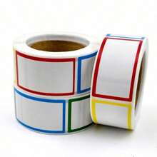 250pcs/Roll Colorful Blank Stickers, Handwritten Tag Rolls, Classification Label Stickers, Large Waterproof Bottle Spice Label Stickers School Supplies,Back To School Scrapbook Supplies Stationery Funny Stickers Kindle - Multicolor - View 6