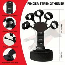 4pcs Silicone Hand Grip Strengthener Set - Adjustable Hand Exerciser, Finger Stretcher & Grip Trainer For Muscle Building, Ideal Gift For Valentine's Day, Thanksgiving, Christmas, Father's Day - Multicolor - View 7